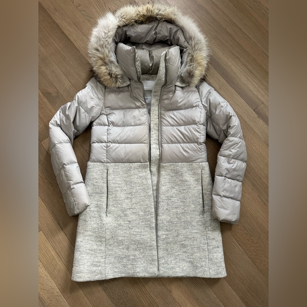 SOIA & KYO
Women's Valery-C Mixed Media Coat - Coyote Fur Size XS